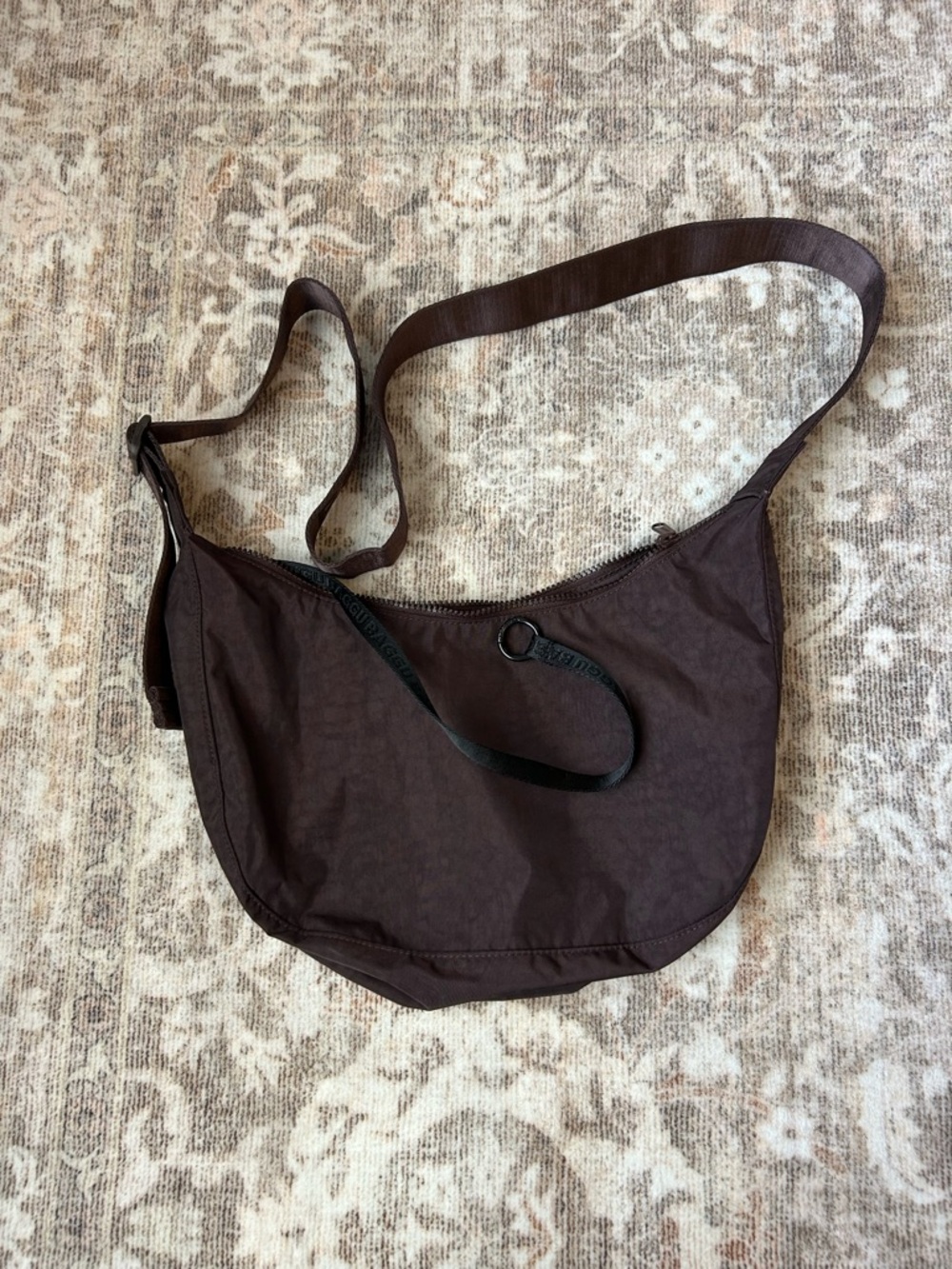 Baggu chocolate plum medium crescent
